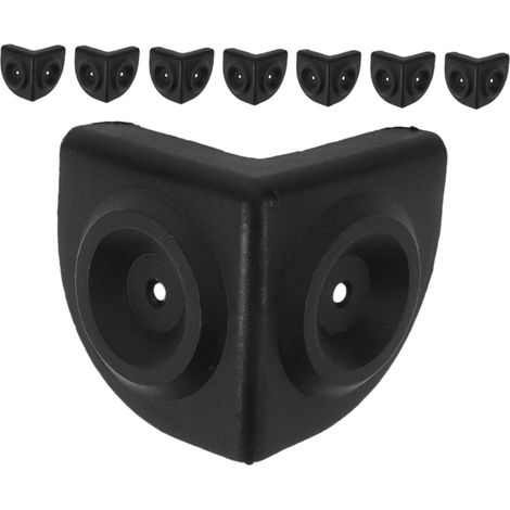 8 protège-coins décoratifs, plastique, noir, pour menuiserie (1/5)