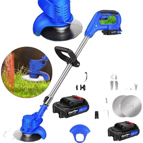 Tagliabordi senza fili, altezza regolabile, diversi tipi di lame, tagliabordi + 1 batteria, spina europea, tagliabordi professionali (1/2)