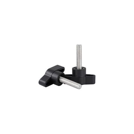 Vis Papillon à Oreilles, Mancheron Blocage Brancard, M6 x 20, Lot de 2 Noire
