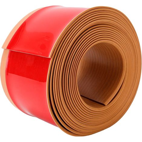 Plinthe autocollante en PVC, 10 cm x 6 m, moulure de base murale flexi (1/5)