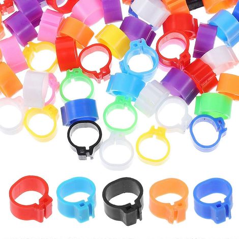 100 anneaux de patte en plastique pour pigeons - Accessoires pour pigeons (1/5)