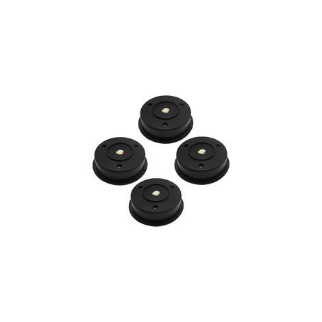 Lot de 4 Lampes Solaires de Rechange Rondes pour Éclairage Extérieur Supérieur (1/4)