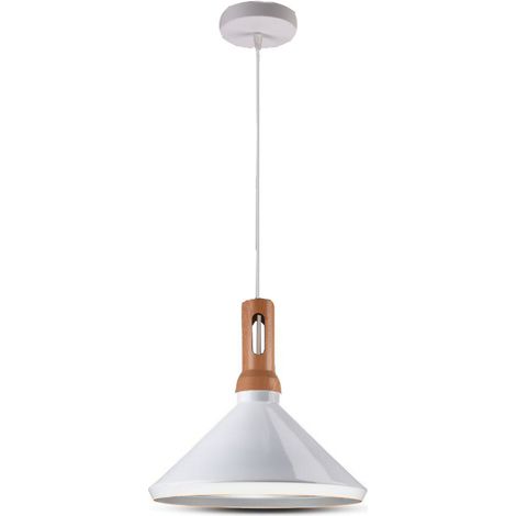 Lampadario a sospensione stile industriale lampada pendente attacco E27 luce tavolo cucina di colore nero o bianco (1/5)