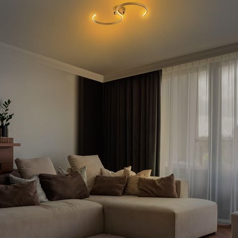 Lustre doré, corps en métal, 25 cm de largeur x 51 cm de hauteur LED SMD 16 W 3000 K Éclairage pour décoration d'intérieur et ambiance moderne (1/5)