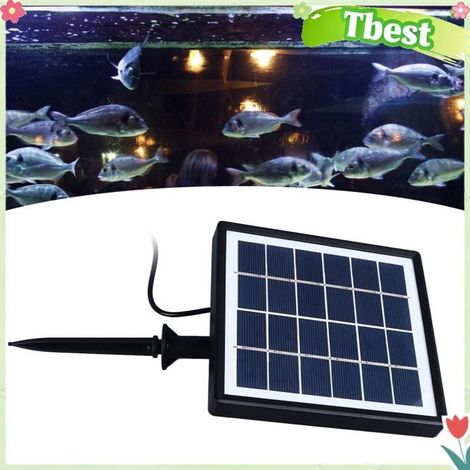 Tbest oxygénateur à énergie solaire Pompe à Oxygène Solaire 0,3 LPM, ABS Durable, Complète avec Panneau Solaire, sport accessoires (1/5)