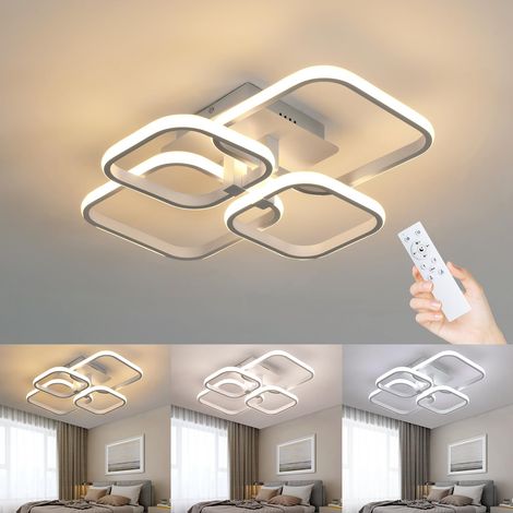 Plafonnier LED Dimmable avec Télécommande 48W 5400LM 3000K-6500K (1/5)