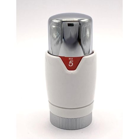 White/Chrome Thermostatic Radiator TRV Valve Head Replacement M30 x 1.5 Universal for All Manufacturers
