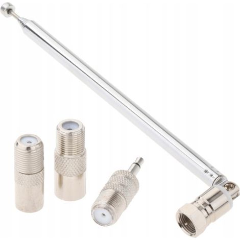 Tragbare Radioantenne mit F-Stecker, geeignet als Ersatz für Teleskop-TV-Antennen.