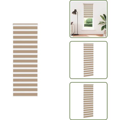 vidaXL Zebrarollo Sandbraun 85x230 cm Stoffbreite 80,9 cm Polyester (1/5)