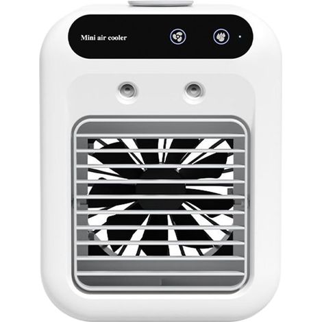 Ventilateur de climatiseur portable, refroidisseur USB silencieux, humidificateur personnel à 2 vitesses, ventilateurs de refroidissement compact pour chambre, bureau, voiture, camping-car, tente
