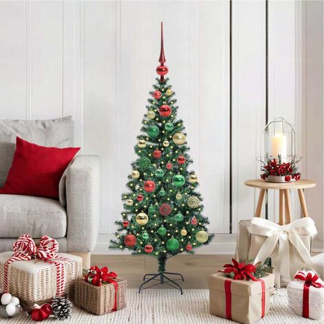 vidaXL Künstlicher vorbeleuchteter Weihnachtsbaum Grün 120 cm (1/5)