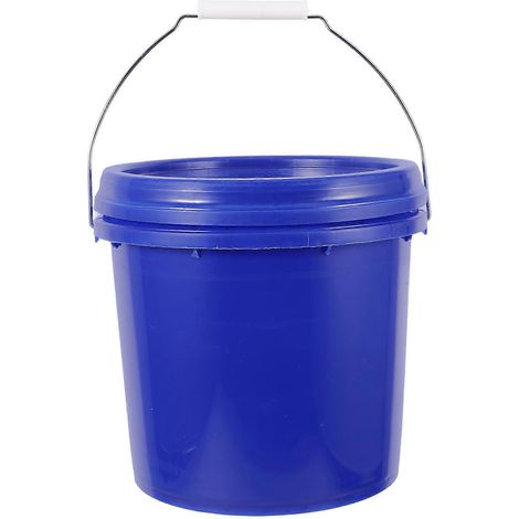 Seau de peinture en plastique hermétique, design simple et pratique, 5 litres, bleu, 1 lot (1/5)