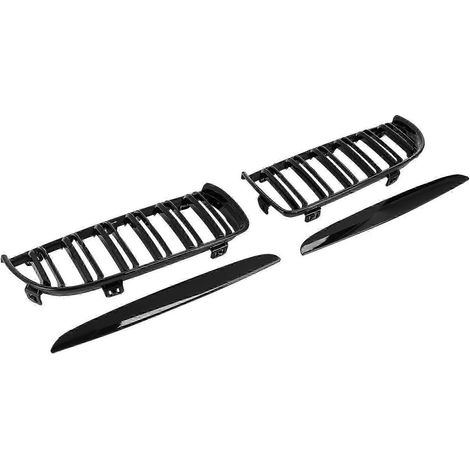 Calandre sport à double barrettes noire pour BMW E90 E91 2005-2008 (1/4)