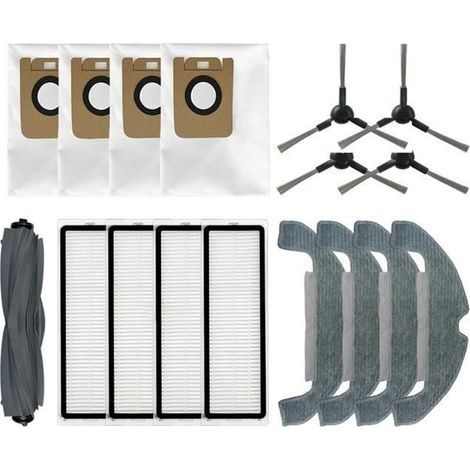 Ersatzteile für den Dreame D10S Plus Saugroboter: Hauptbürste, Seitenbürste, HEPA-Filter, Wischpad, Staubbeutel (1/4)