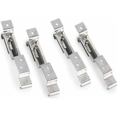 4 pièces support de plaque d'immatriculation pour voiture et remorque - pince à ressort en acier inoxydable (1/5)