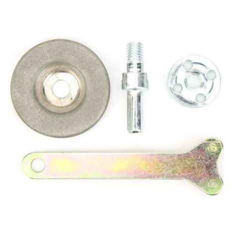 BUNTHAUS Pierre à aiguiser,Meule de 5.6cm de diamètre, pierre à aiguiser de haute dureté pour outil de rabotage, perceuse, ciseaux, grain 360 (1/5)