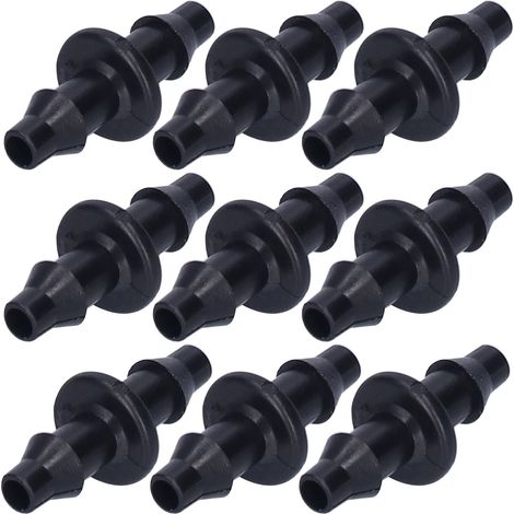 Packung mit 100 4/7 mm Bewässerungsfittings, 2-Wege-Verbinder für Tropfbewässerung, Gartenzubehör. (1/5)