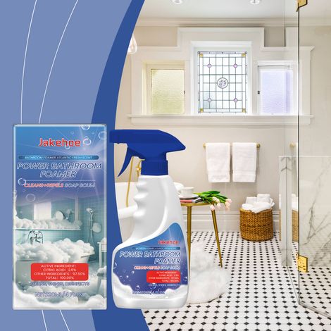 Schaumreiniger fürs Badezimmer – Reinigungsmittel für Glasfliesen und Badewannen, entfernt Wasserflecken und Kalkablagerungen – 120 ml -- DTEKGAZ (1/5)