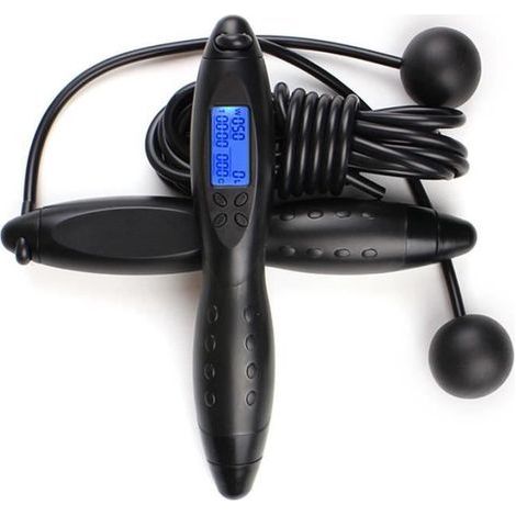Kabelloses, intelligentes elektronisches Fitness-Springseil mit multifunktionalem LCD-Display und Aufbewahrungstasche (1/3)
