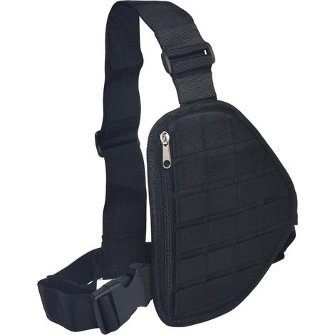 Harnais poitrine talkie-walkie poche MOLLE nylon réglable (1/5)