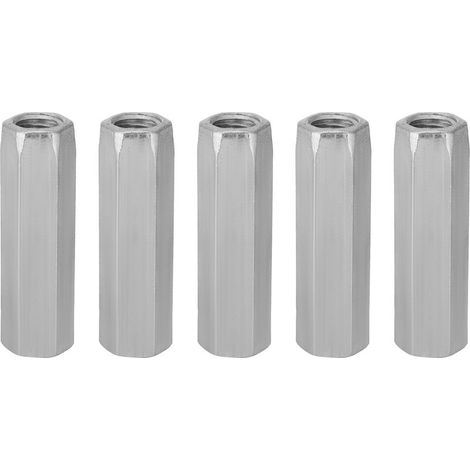 5pcs en acier plaqué zinc M10 40/50 Long Hex Nut Hexagonal Filened Filders (M10 50) (1/5)