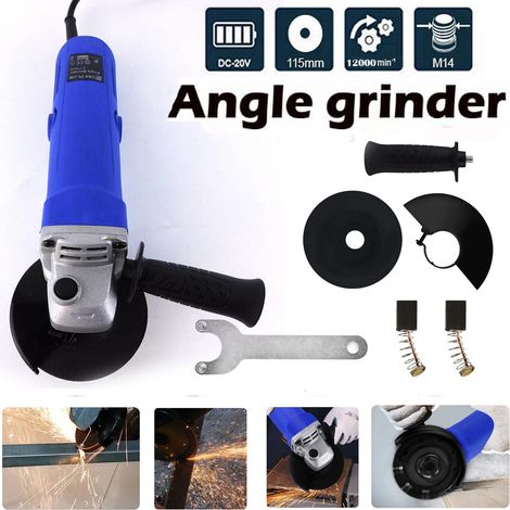 Meuleuse d'angle électrique 115mm Petite meuleuse d'angle robuste 4800W 12000RPM Outil (1/4)