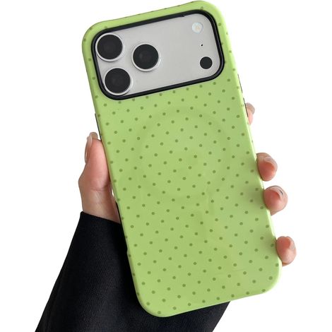 Coque pour iPhone 18 Pro,Compatible avec MagSafe,à Pois,Vert (1/5)