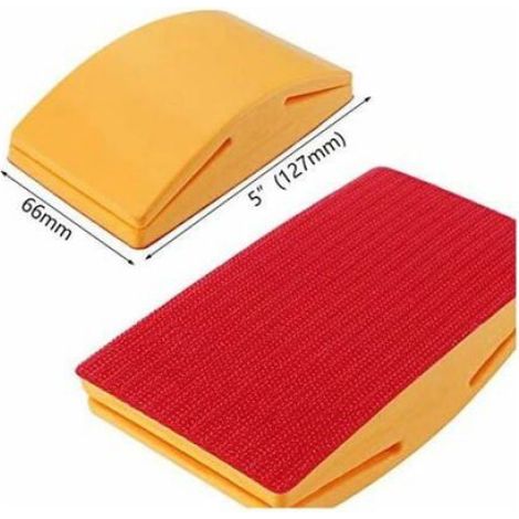 Bloc De Ponçage - Caoutchouc - 12,7 Cm - Pour Papier Abrasif - Polyvalent Bois Métal Pierre Automobile - 1 Pièce (1/2)