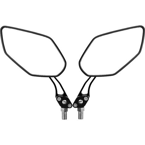 2 Retroviseurs Velo de Guidon incassable [Gauche+Droit] avec Large Champ de Vision, Réglable à 360°, Retro de Velo Solide et Ferme sans Vibration, Convient aux Velos, Trottinette Electrique et Moto