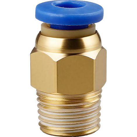 Raccord de tuyau pneumatique (PC-4mm) Filetage M5 3/4" 1/2 voies, raccords rapides (1/5)