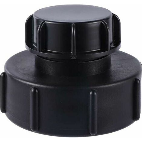 Adattatore IBC S100x8 → S60x6 (filettatura grossa) con tappo, compatibile con serbatoi IBC, recupero acqua piovana, rubinetti, irrigazione (1/4)