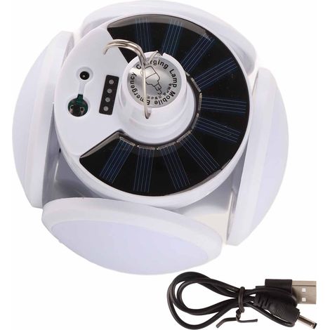 Lampe Solaire LED Rechargeable USB Étanche IP65 Pliable Haute Luminosité pour Camping Randonnée Extérieur (1/5)