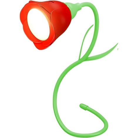 Lampara Led En Forma De Rosa - Flexible Infinita - Recargable - Para Lectura Viaje Oficina - 1 Unidad (1/5)