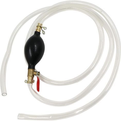 Bomba de transferencia de agua líquida, bomba de sifón manual con manguera, bomba portátil de transferencia de combustible para automóviles para gasolina, tuberías de agua, combustible líquido, diésel (1/5)