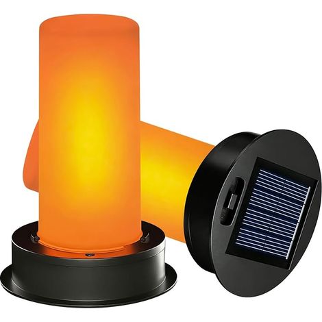 Lot de 2 lampes solaires de rechange pour lampes solaires de rechange - IP65 - Étanche - Panneau solaire de rechange - Pour extérieur, jardin, terrasse (7 cm × 2) (1/5)