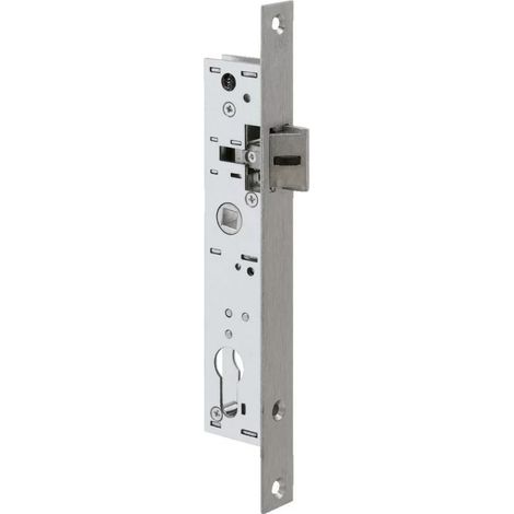Metalux 9/39,5 Serratura per profili stretti Interasse 70 mm - Profilo Euro - Catenaccio singolo 1/2 giro