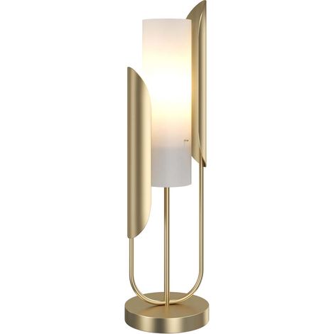 Maytoni Сipresso Table & Floor Lampe de table Or, Abat-jour en verre blanc (1/5)