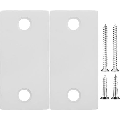 Lot de 2 plaques de remplissage d angle droit pour serrure