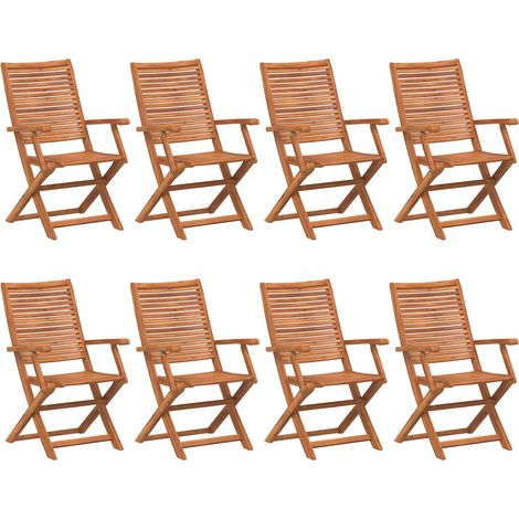 Maison Exclusive - Sedie Pieghevoli 8 pz 57x66x95cm Legno Massello Acacia (1/5)