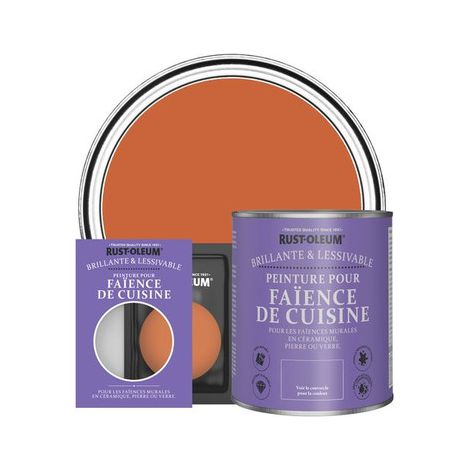 Peinture pour Faïence de Cuisine, Finition Brillante - Thé Chaï (1/2)