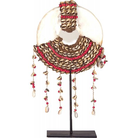 Sculpture collar piedra - Blanc, Rouge