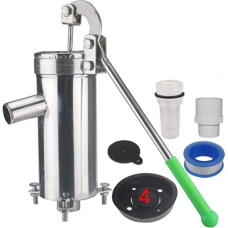 1 Pompe manuelle, Acier inoxydable, Amorçage automatique, Pour maison, Jardin, Garage