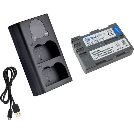 2in1 Set: Akku + USB Doppel Akku Dual LCD Schnell-Ladegerät für 2 Akkus für Nikon D80 D80s D90 D200 D200s D300 D700 D900 D100 D300s