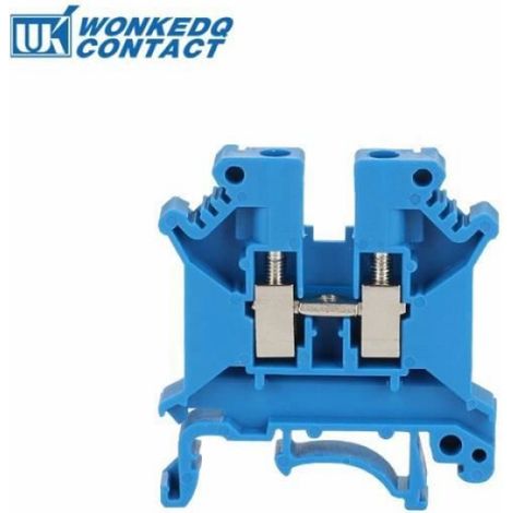 Bleu -Connecteur électrique de fil à vis multicolore UK5N UK5,connecteur universel à vis,bornier Rail DIN UK 5N,10 pièces (1/4)