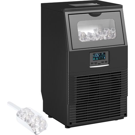 HOMCOM Commercial Ice Maker with 4kg Ice Storage for Home Restaurant