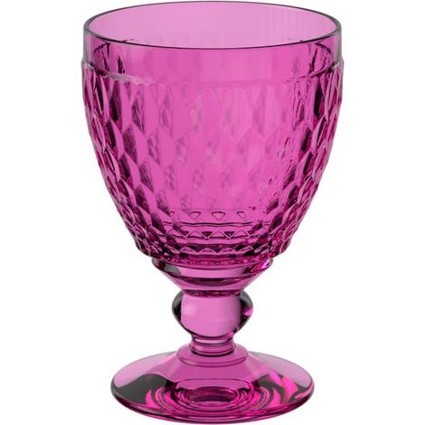 verre à eau, 250 ml, verre en cristallin pour les boissons sans alcool, résistant au lave-vaisselle, rose (1/3)