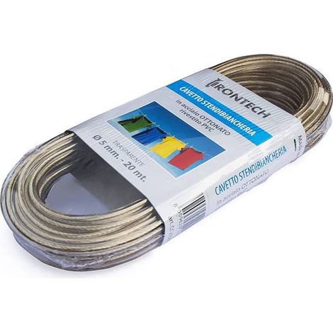 Cavo per Stendere Ottonato Trasparente 8011779024922 Lunghezza 100m Diametro 5mm
