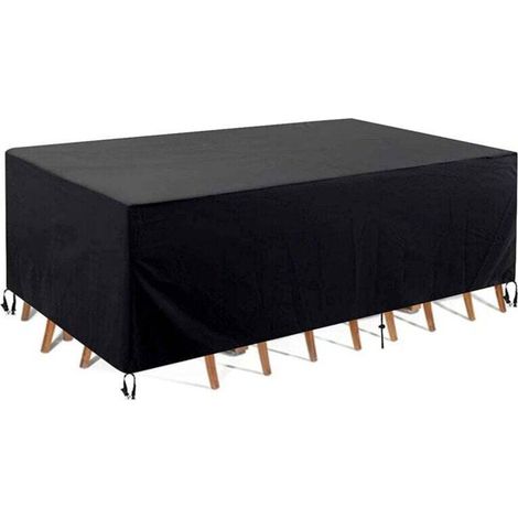 Housse Salon de Jardin,Housse de Table Jardin Rectangulaire,Couverture de Protection Meubles Bâche Salon de Jardin Imperméable Anti-UV,420D Tissu Oxford Bache Table Exterieur (250 x 200 x 80