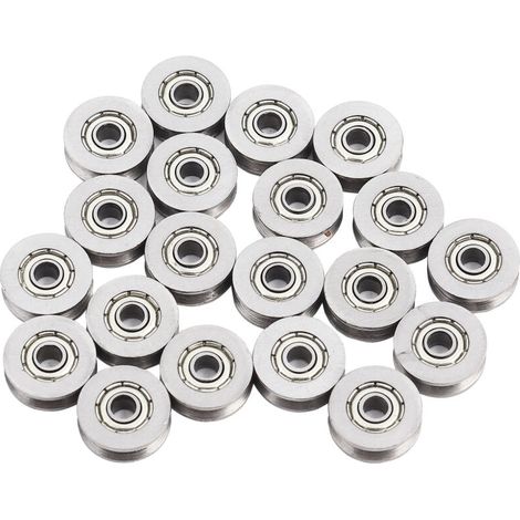 Rodamientos de bolas V623ZZ, 20 unidades – Acero al carbono – Diámetro interior de 3 mm – Diámetro exterior de 12 mm – Para sistemas de movimiento lineal