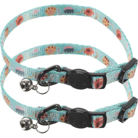 Collier de sécurité anti-fuite pour chat avec clochette, compatible avec chatons, réglable, lot de 2. (1/5)